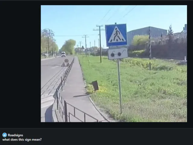 what does the little-known pedestrian crossing sign mean? 13772