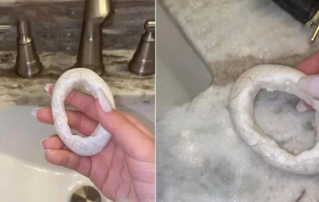 woman struggles to learn about unusual bar of soap in her boyfriends bathr 13941