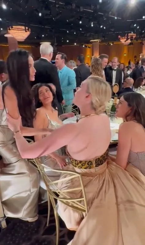 demi moore’s awkward interaction with kylie jenner at the golden globes spa 13974