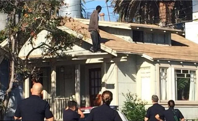 people spooked as photos show woman climbing roof to escape intruder only f 14073