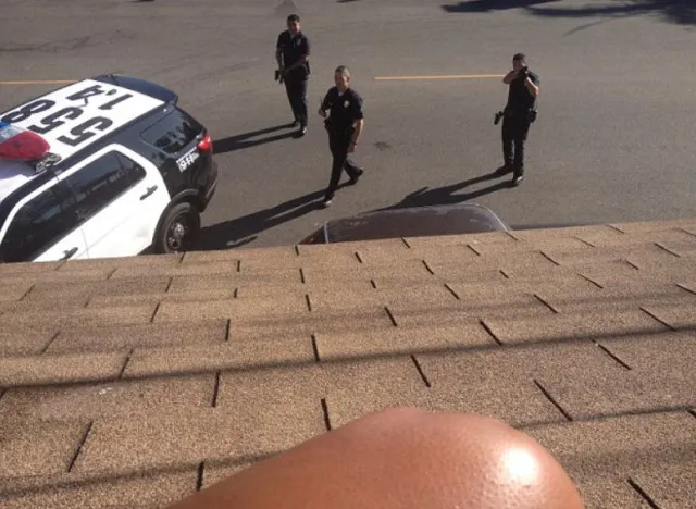 people spooked as photos show woman climbing roof to escape intruder only f 14076