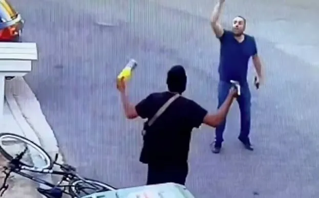 homeless man allegedly starts fire with blowtorch tackled by locals 14387