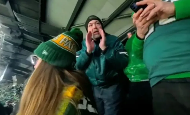 eagles fan ryan caldwell fired for abusing female packers rival makes bombs 14915