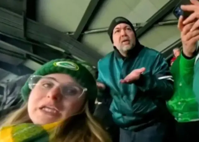 eagles fan ryan caldwell fired for abusing female packers rival makes bombs 14917