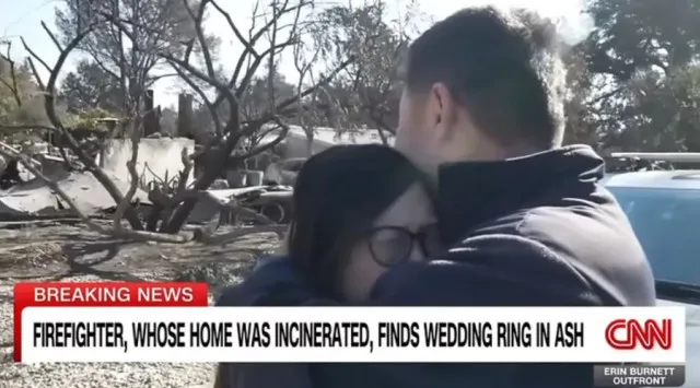 firefighter and his wife find wedding ring in the rubble of their wildfire- 15045
