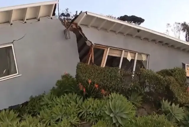 house that survived la wildfires destroyed by landslide 15039