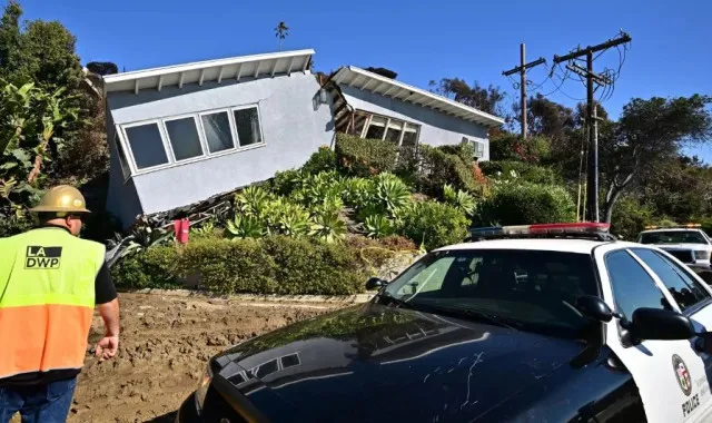 house that survived la wildfires destroyed by landslide 15040