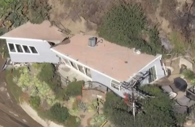 house that survived la wildfires destroyed by landslide 15038