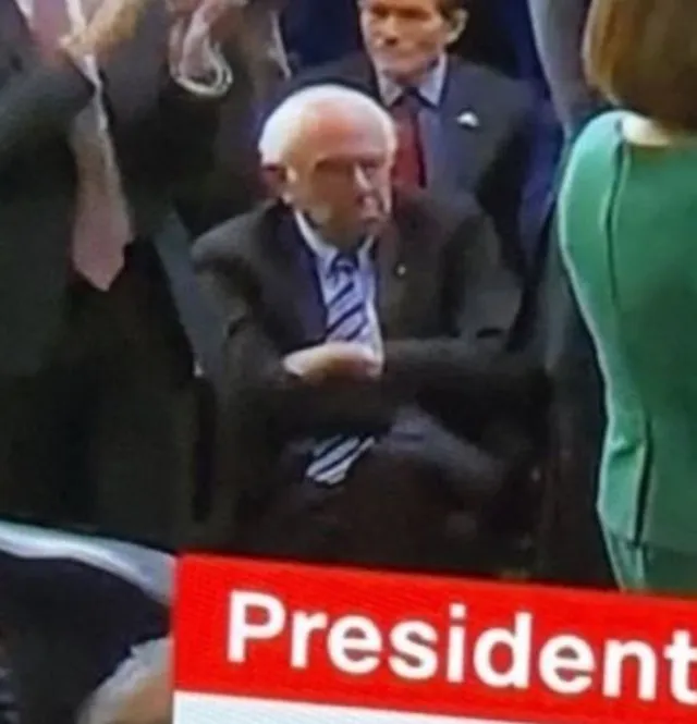 bernie sanders inauguration pose sparks comparisons to 2021 ceremony 15254