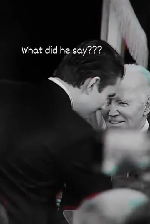 lip reader reveals what barron trump said to joe biden 15335