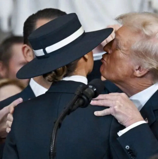 theories arise about melania trump’s iconic hat at her husband’s inaugurati 15340