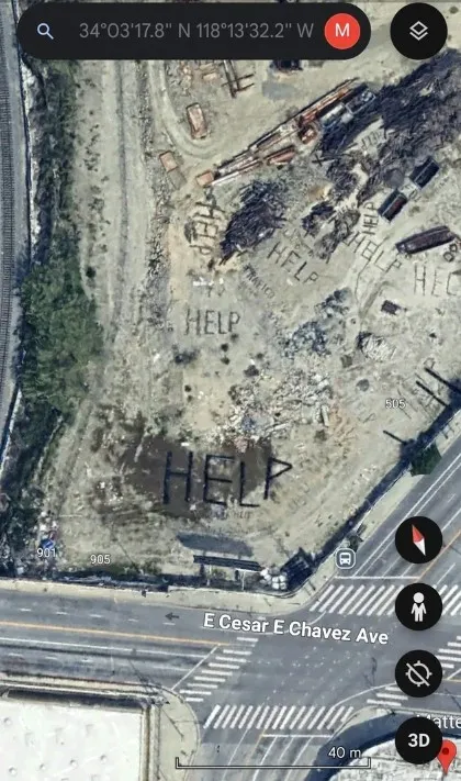 mysterious help message discovered on google maps has people puzzled abou 15841
