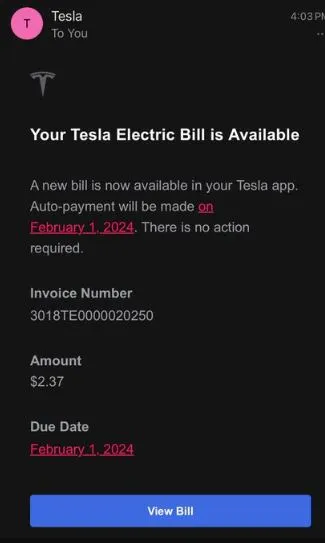 tesla driver shares first bill in 12 months and people are divided 15907