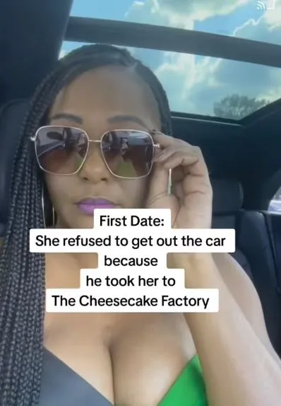 woman refuses to get out of car on first date after man takes her to cheese 15972
