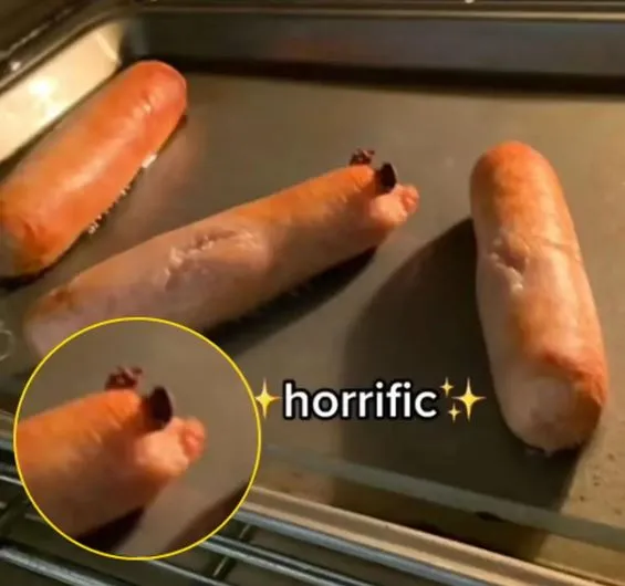 vegetarian traumatized after sausage looks like pig snout and ears 16085