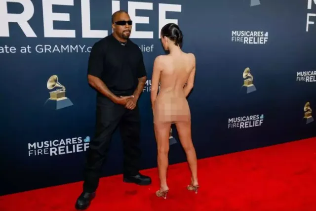 kanye west faces backlash over bianca censori’s controversial grammys outfi 16180