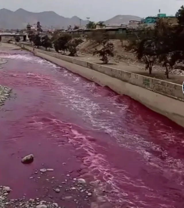 eyewitnesses stunned as major river mysteriously turns blood red but offici 16521