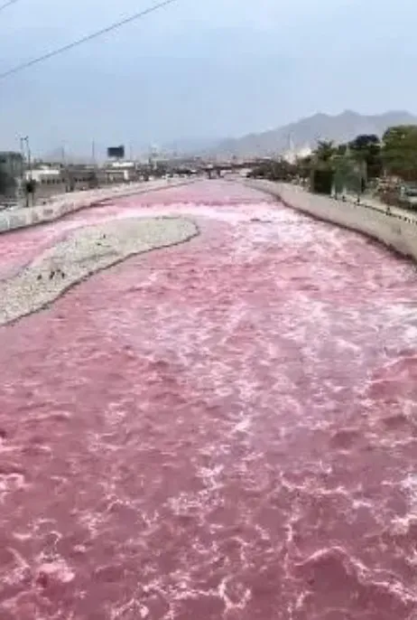 eyewitnesses stunned as major river mysteriously turns blood red but offici 16522