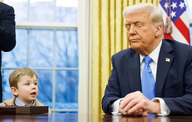 musks son x leaves internet guessing after whispering to trump 16906