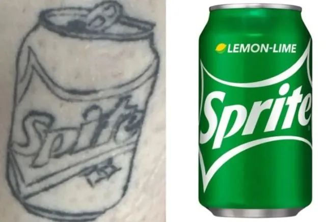 man baffled as tattoo turns into disaster when the artist misspells sprite 17147