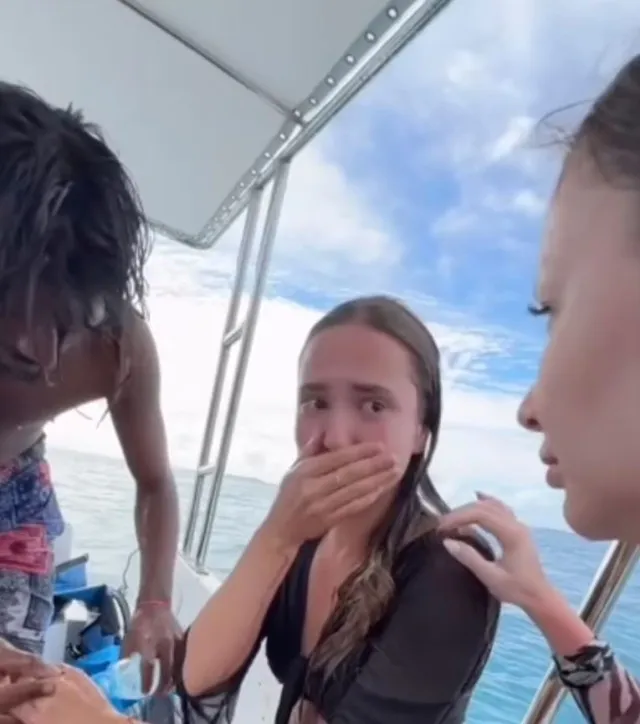 influencer covered in blood after being bitten by a shark while filming in 17395