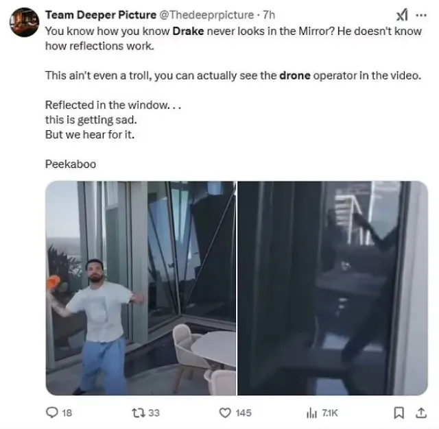 viewers discover the truth behind viral video of drone flying over drakes 17563