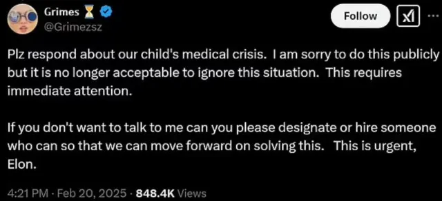 grimes publicly pleads with elon musk over childs medical crisis 17697