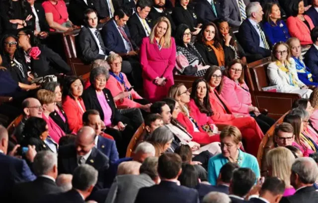 people are just realizing why democratic lawmakers wore pink to donald trum 18768