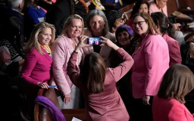 people are just realizing why democratic lawmakers wore pink to donald trum 18769