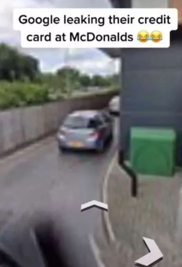 google street view driver left red-faced by blunder during mcdonalds drive 18884