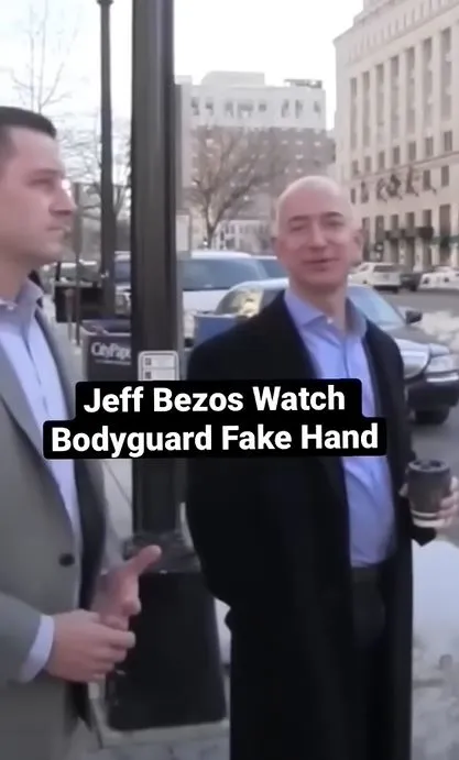eerie reason behind jeff bezos bodyguard appearing to have fake arms in re 19652