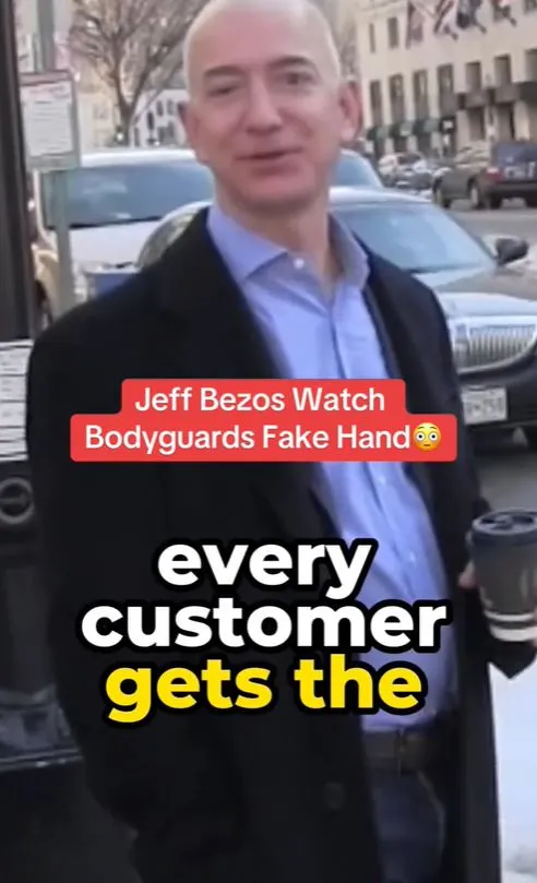 eerie reason behind jeff bezos bodyguard appearing to have fake arms in re 19654