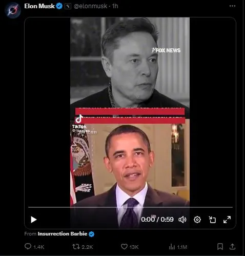 elon musk criticized after sharing resurfaced obama video announcing doge 19779