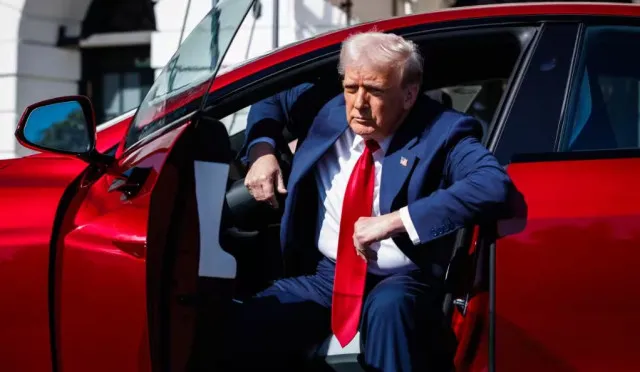 donald trump vows harsh punishment for attackers of elon musk and tesla wit 20157