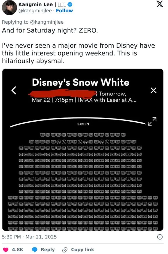 embarrassing photos show deserted snow white theaters with no bookings duri 20510