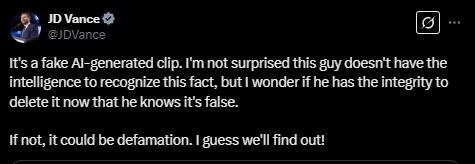 jd vance responds to viral ai clip claiming elon musk is damaging trump’s i 20460