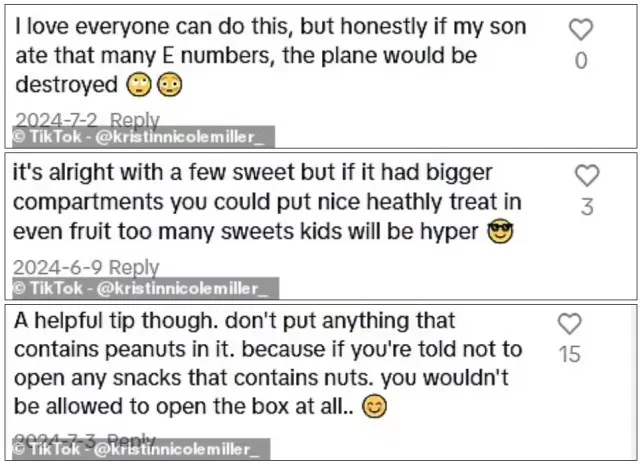 a mother shares a snack pack that keeps her kids occupied on flights, but m 21189