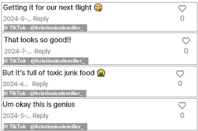 a mother shares a snack pack that keeps her kids occupied on flights, but m 21188