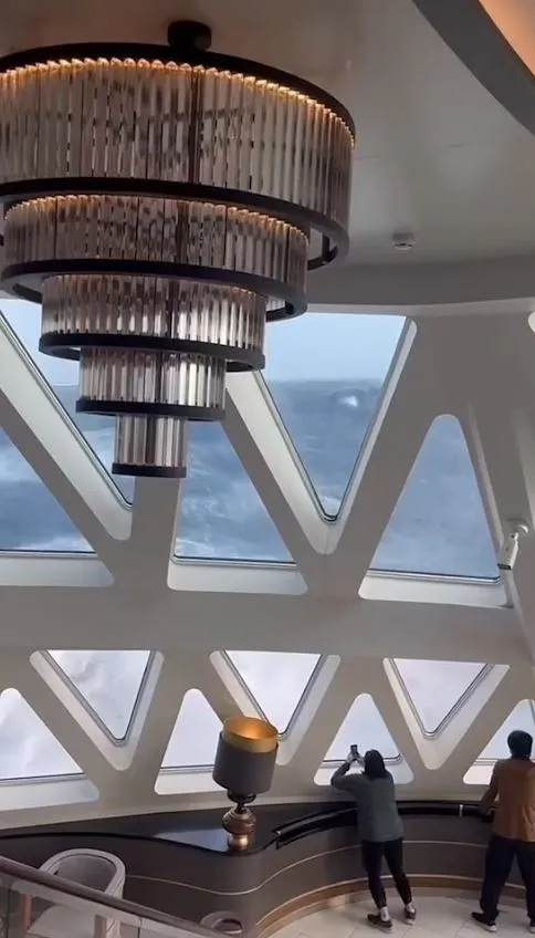 terrifying moment as passengers fall into walls during voyage while cruise 21103
