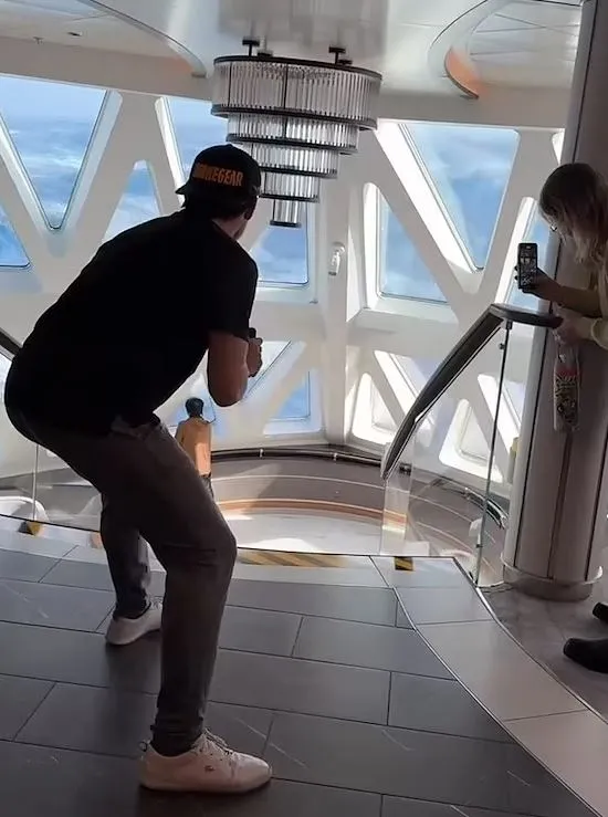 terrifying moment as passengers fall into walls during voyage while cruise 21104