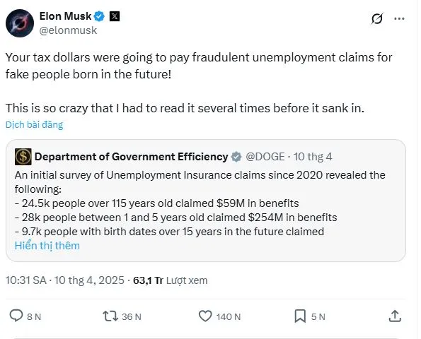 elon musk stunned by shocking doge discovery of fake unemployment claim 21718