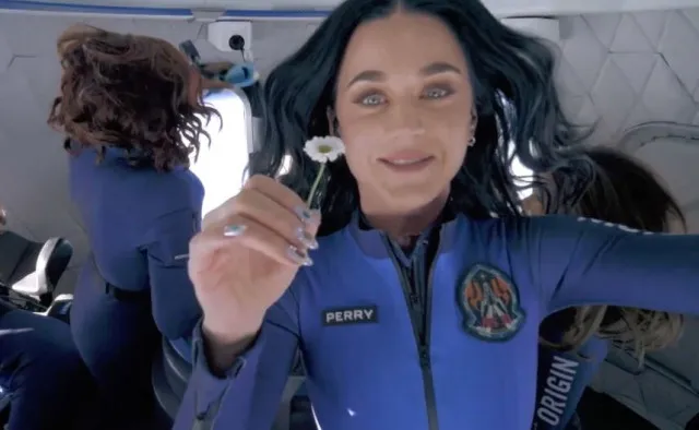 new footage of katy perry in space sparks debate on flat earth theory 22045