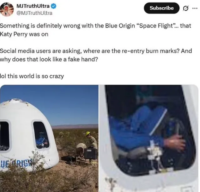 conspiracy theorists spark controversy after claiming blue origin ship feat 22234