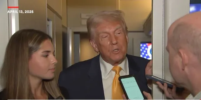 kai trump looks uncomfortable during donald trump’s air force one press con 22362