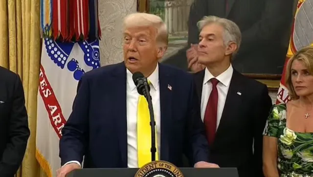 trumps oval office erupts into chaos as someone collapses during medical e 22335