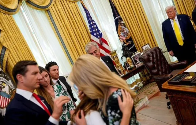 trumps oval office erupts into chaos as someone collapses during medical e 22339