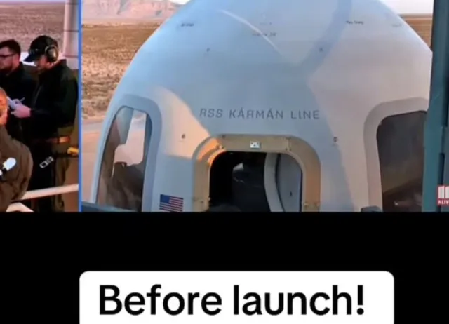 conspiracy theorists claim the door on the blue origin ship was fake and th 22686