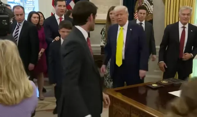 peple stunned as donald trump cuts speech short after unexpected medical em 22798