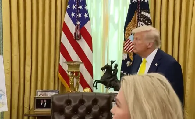 peple stunned as donald trump cuts speech short after unexpected medical em 22799