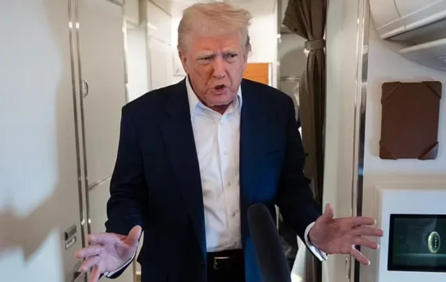 people stunned as donald trump flips out at reporter on air force one: ‘you 23382